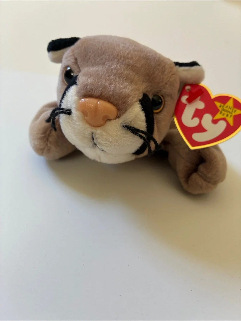 Ty Plush Cougar in Brown with Black and Cream Accents 1998